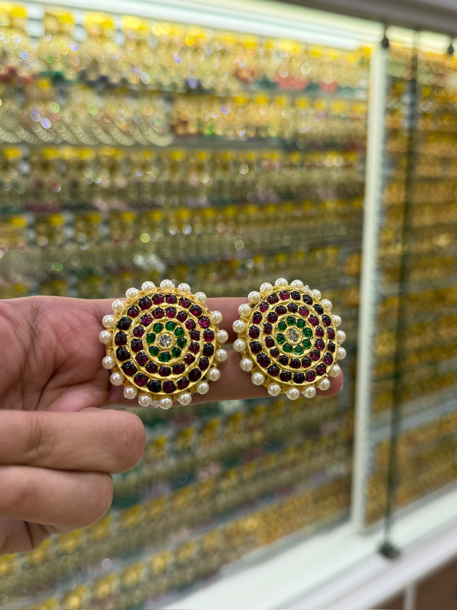 Luxurious Pure Silver Temple Stud 162