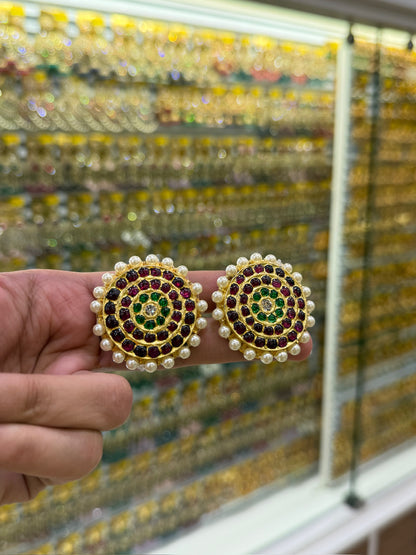 Luxurious Pure Silver Temple Stud 162