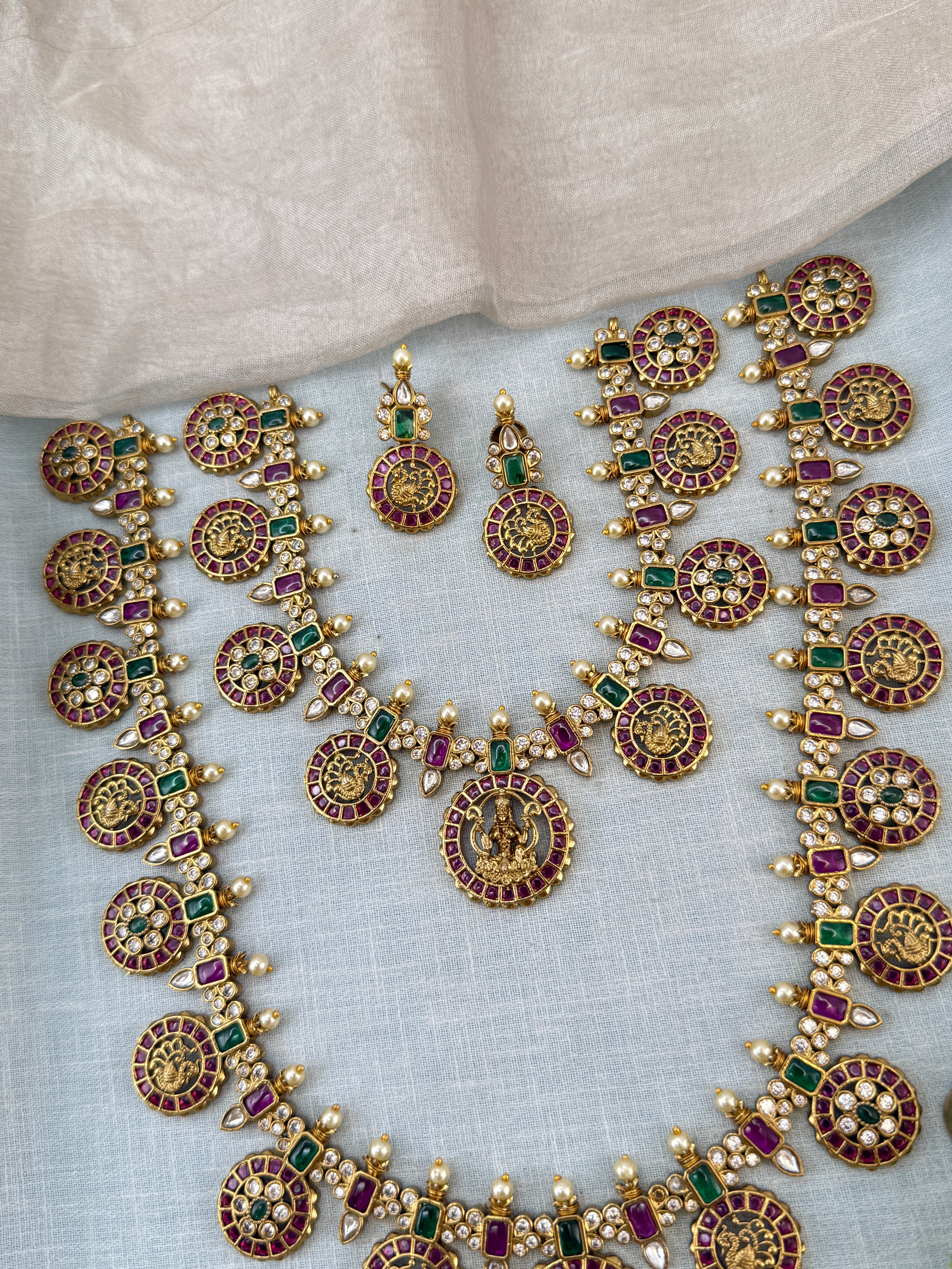 Royal Antique Bottumala Bridal Necklace Set 1154