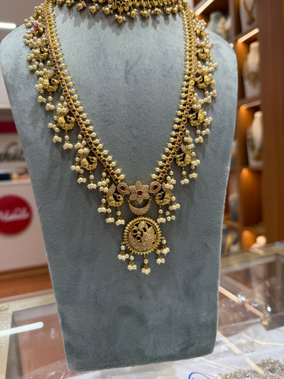 Guttapusalu Antique Choker Full Bridal Necklace Set | NC013