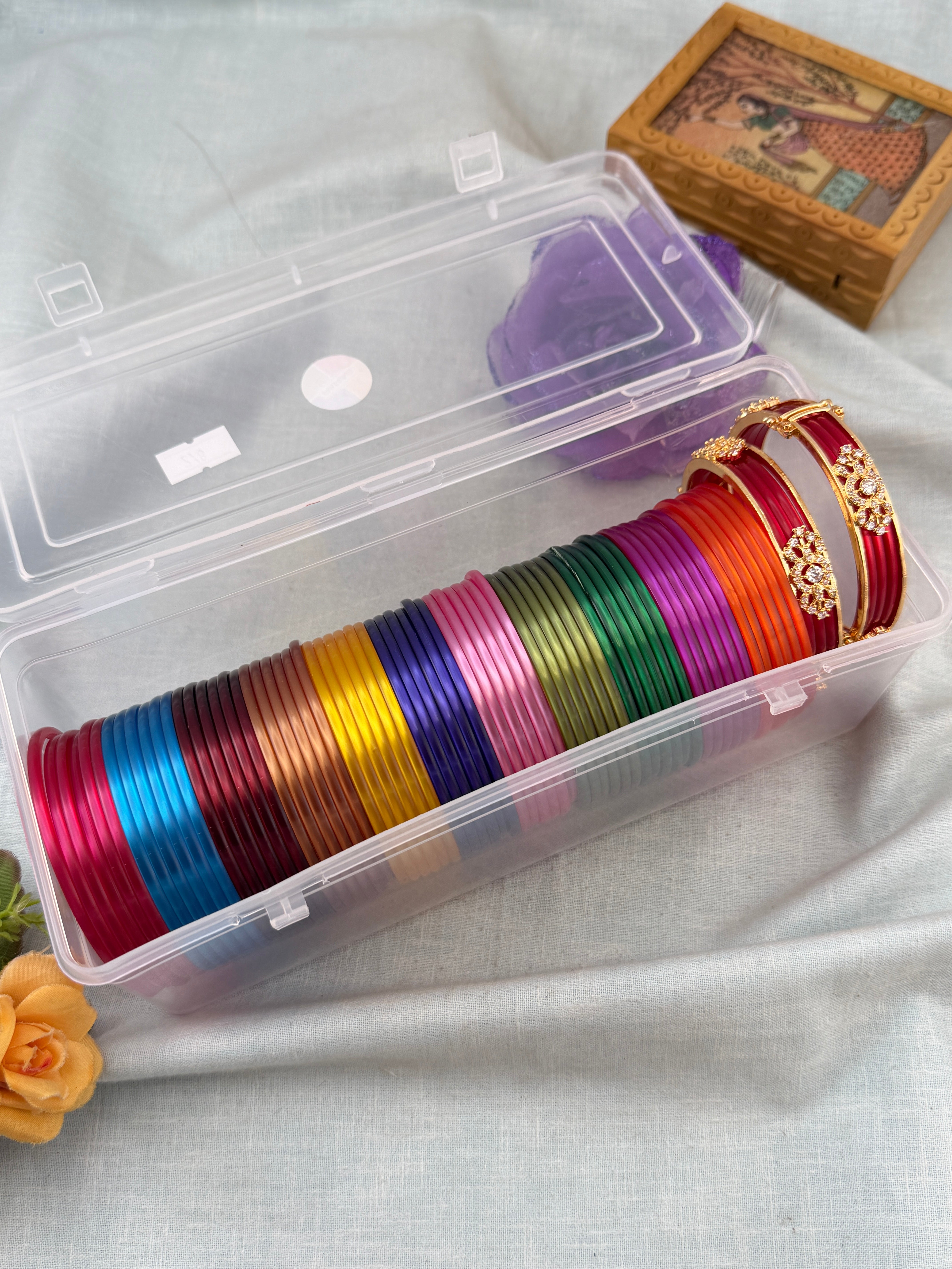 12 in 1 Changeable Stone Kada Bangles Box | Set of 2 | BB001