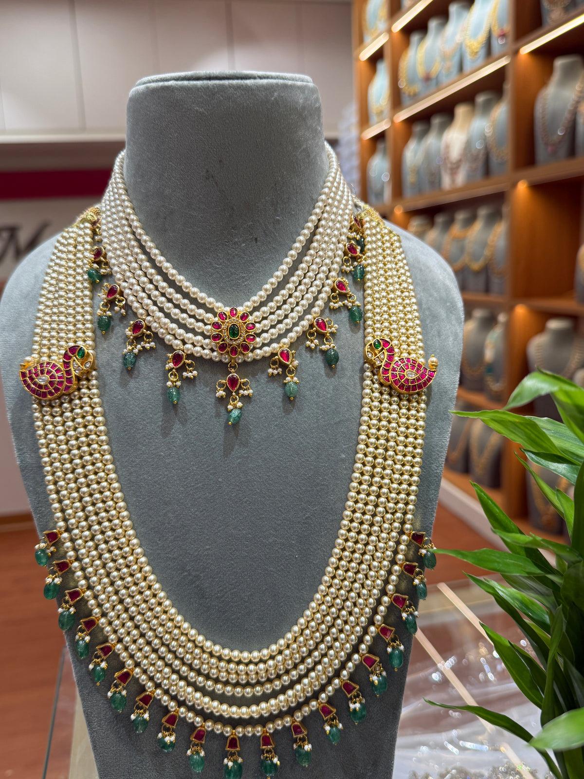 Jadau Kundan Layered Pearl Full Necklace Set | NC007