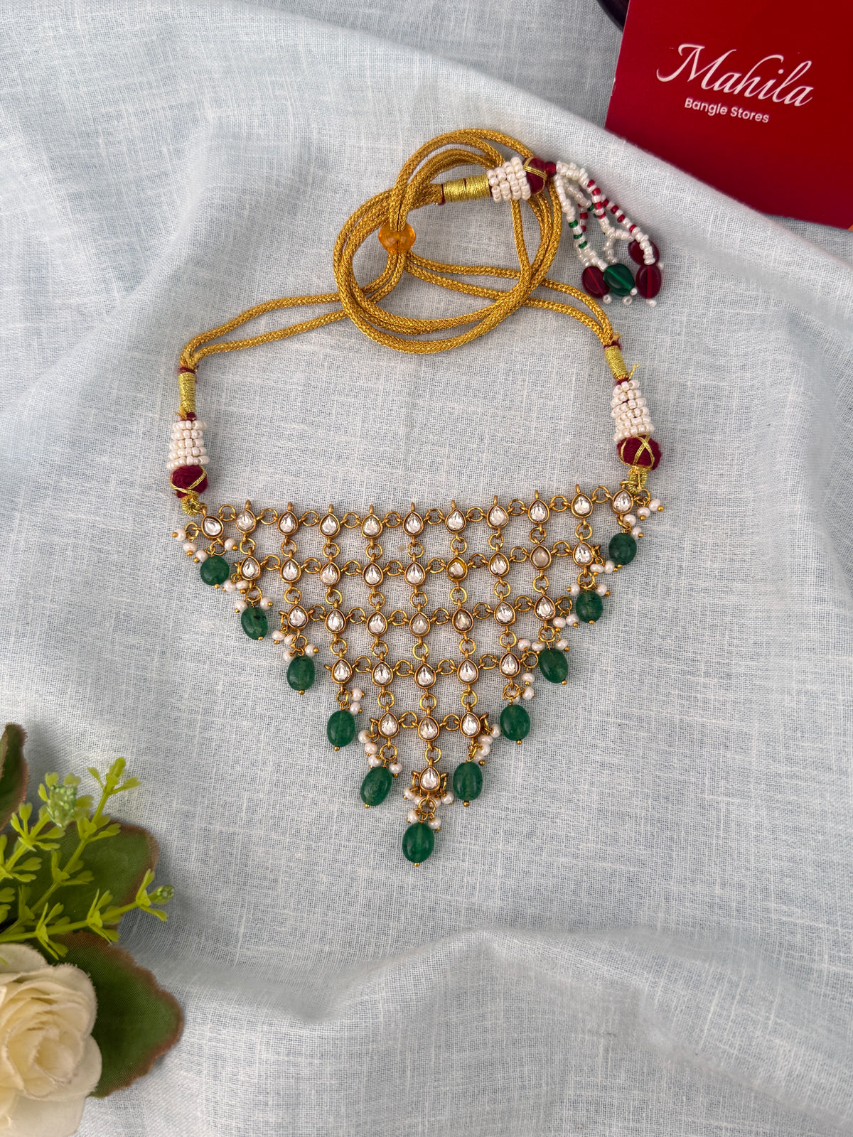 Jadau Kundan Layer Delicate Necklace Set | J100