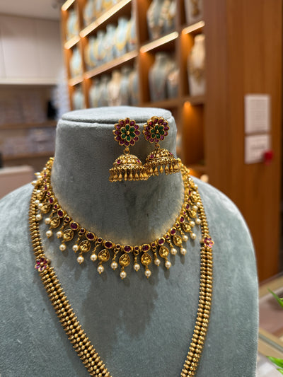 Antique Flower Full Necklace Set | NC005