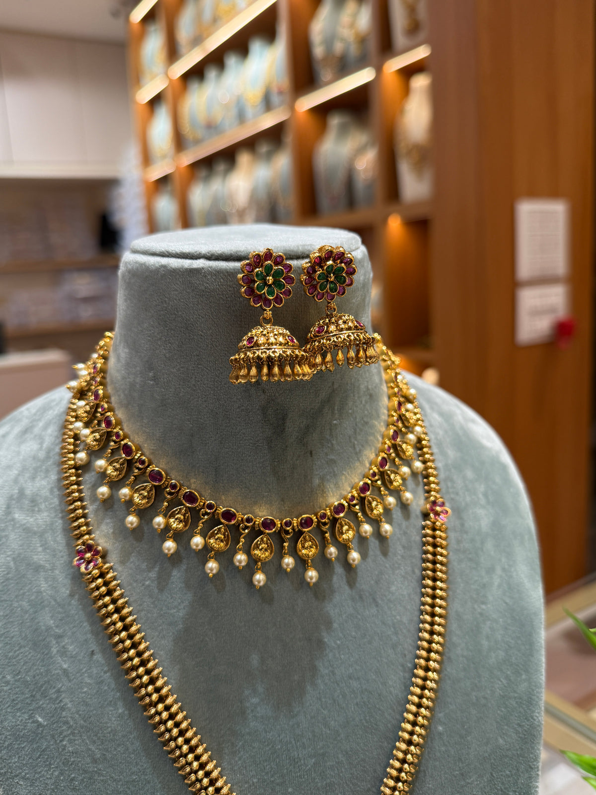 Antique Flower Full Necklace Set | NC005