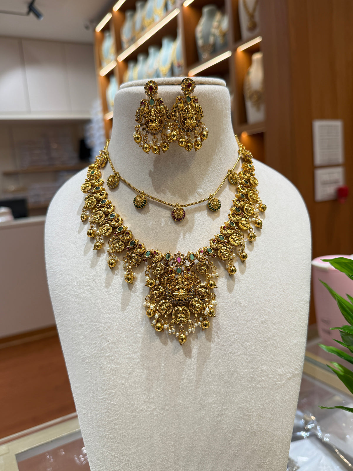 Antique Kaasu Pendant & Chain Full Necklace Set | NC006