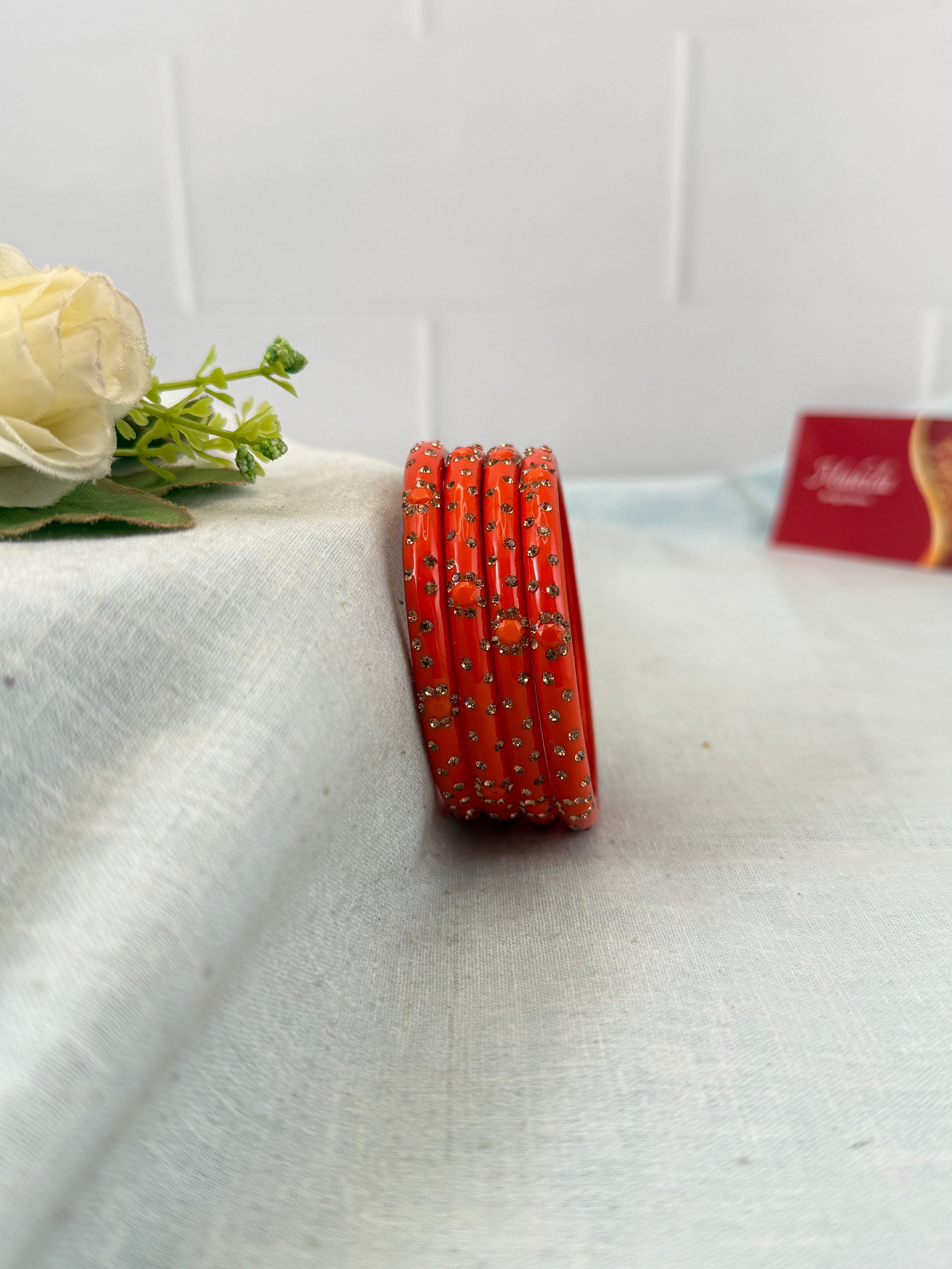 Luxurious Evara Design Kada Glass Bangles 3478 - Make your own box