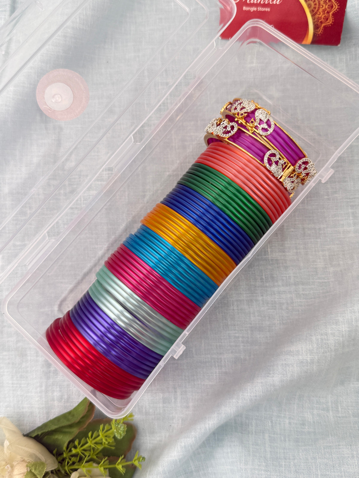 10 in 1 Changeable Stone Kada Bangles Box | Set of 2 | BB002