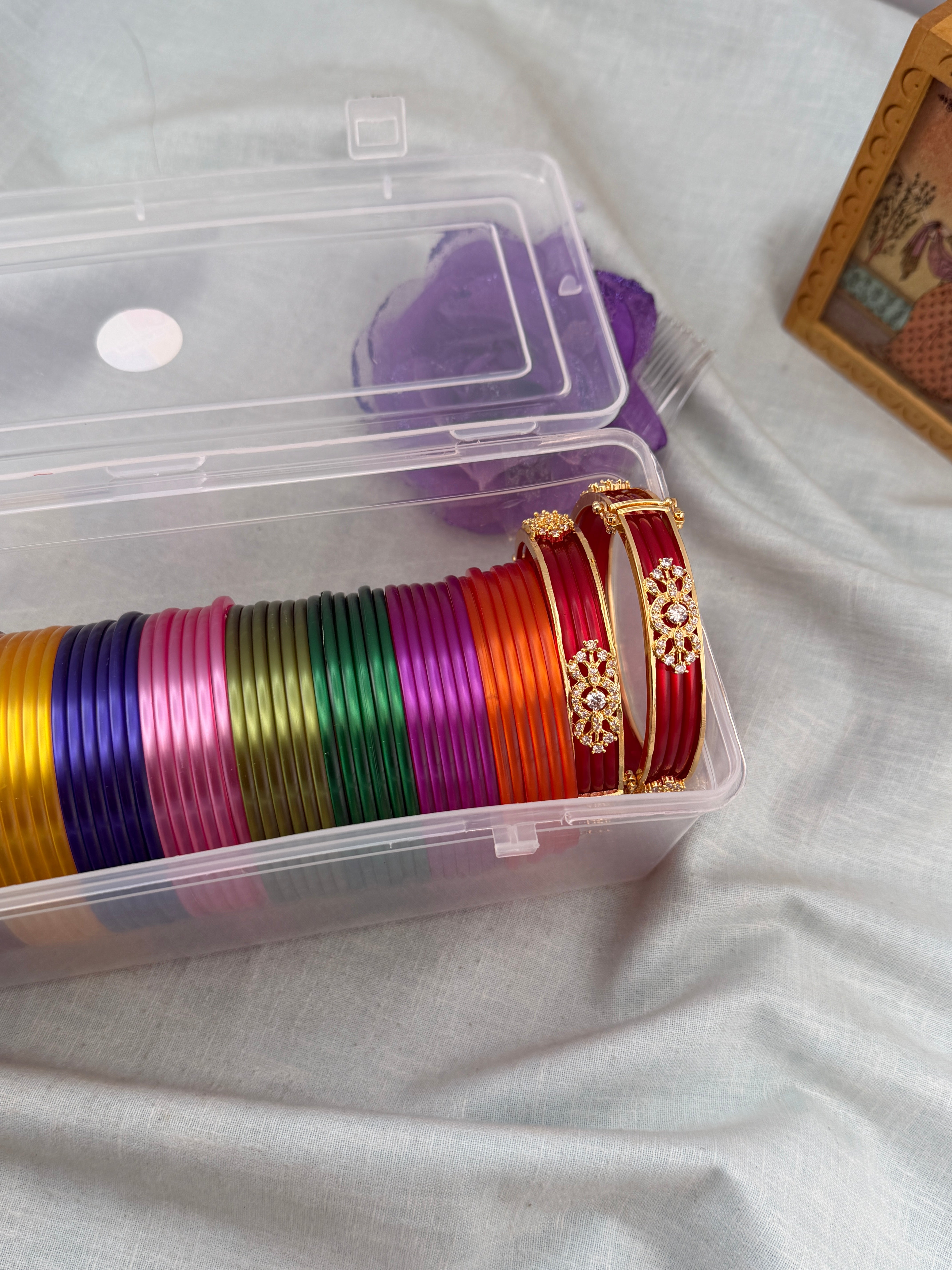 12 in 1 Changeable Stone Kada Bangles Box | Set of 2 | BB001