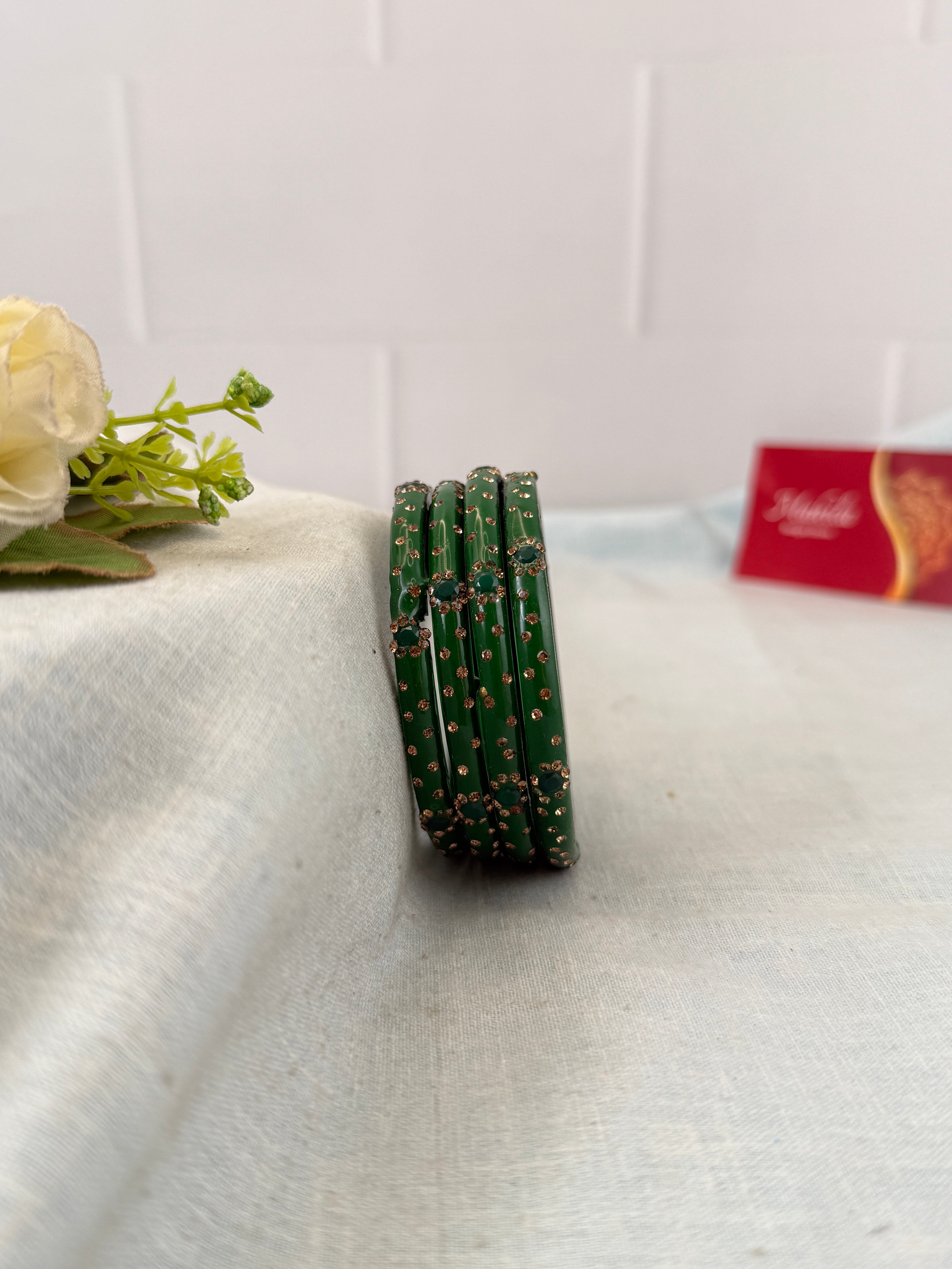 Luxurious Evara Design Kada Glass Bangles 3478 - Make your own box