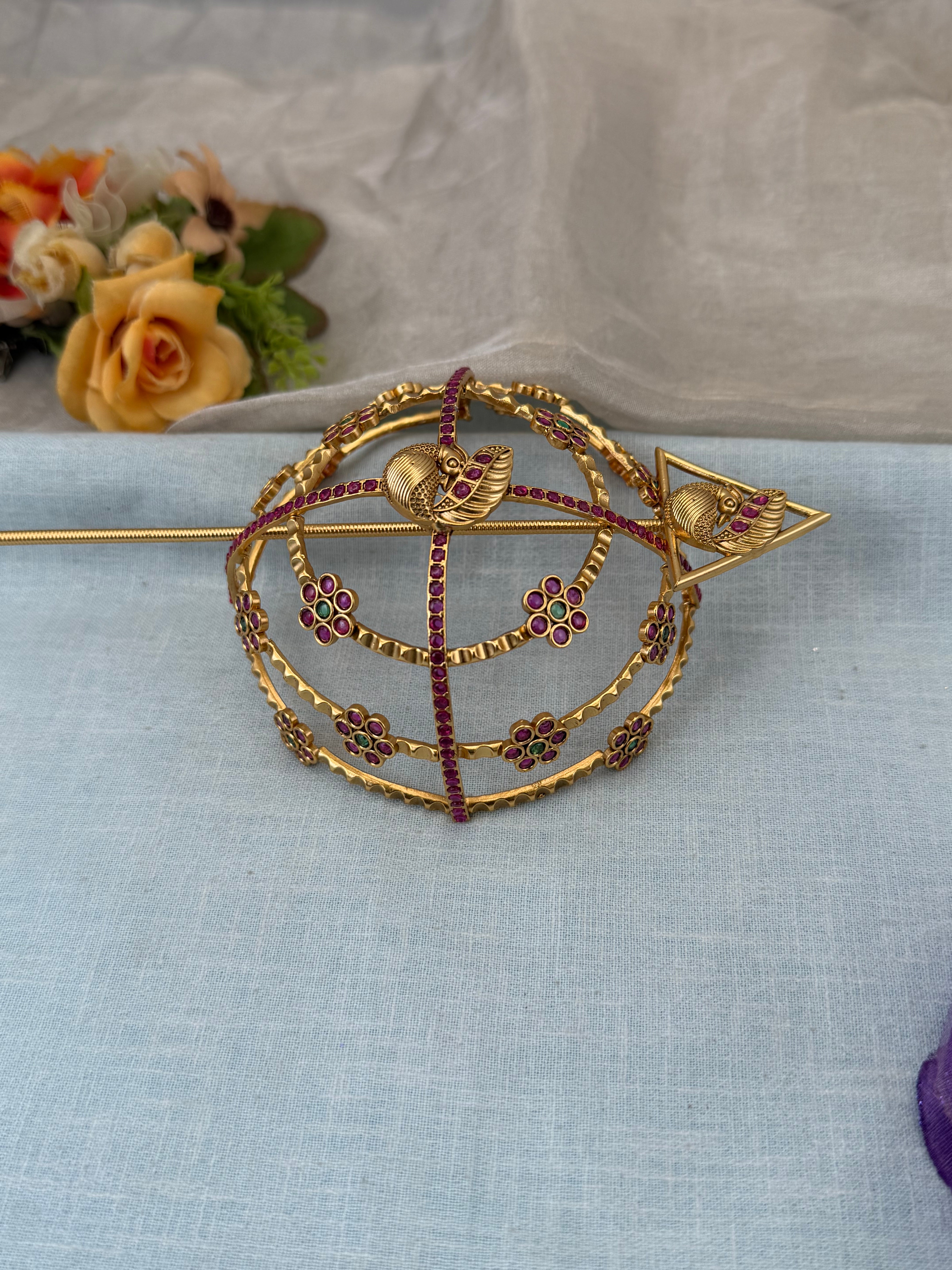 Luxurious Antique Bun Cage Jadebille Kuppa 0126