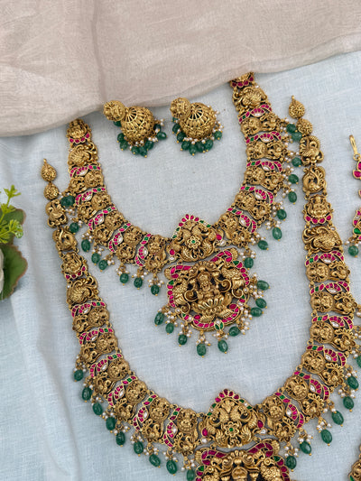 Antique Jadau Lakshmi Full Bridal Necklace Set | 201