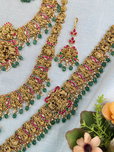 Antique Jadau Lakshmi Full Bridal Necklace Set | 201
