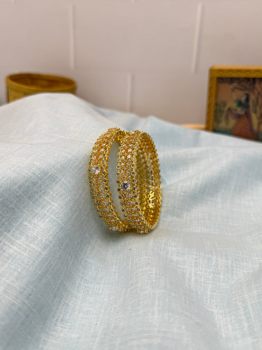 Gold Stone Bangles 0308 - Mahilas