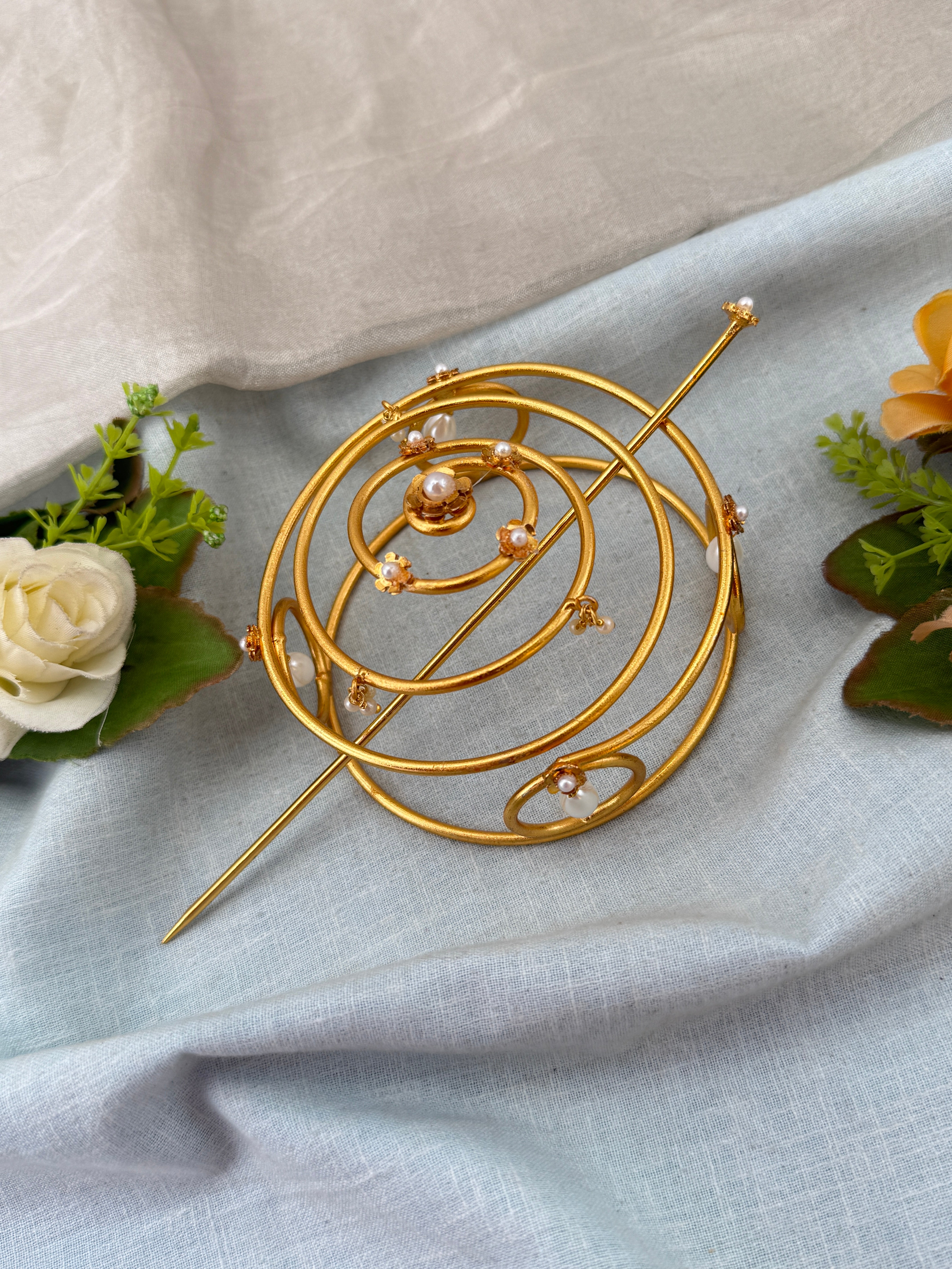 Luxurious Antique Plain Bun Cage Kuppa 0165
