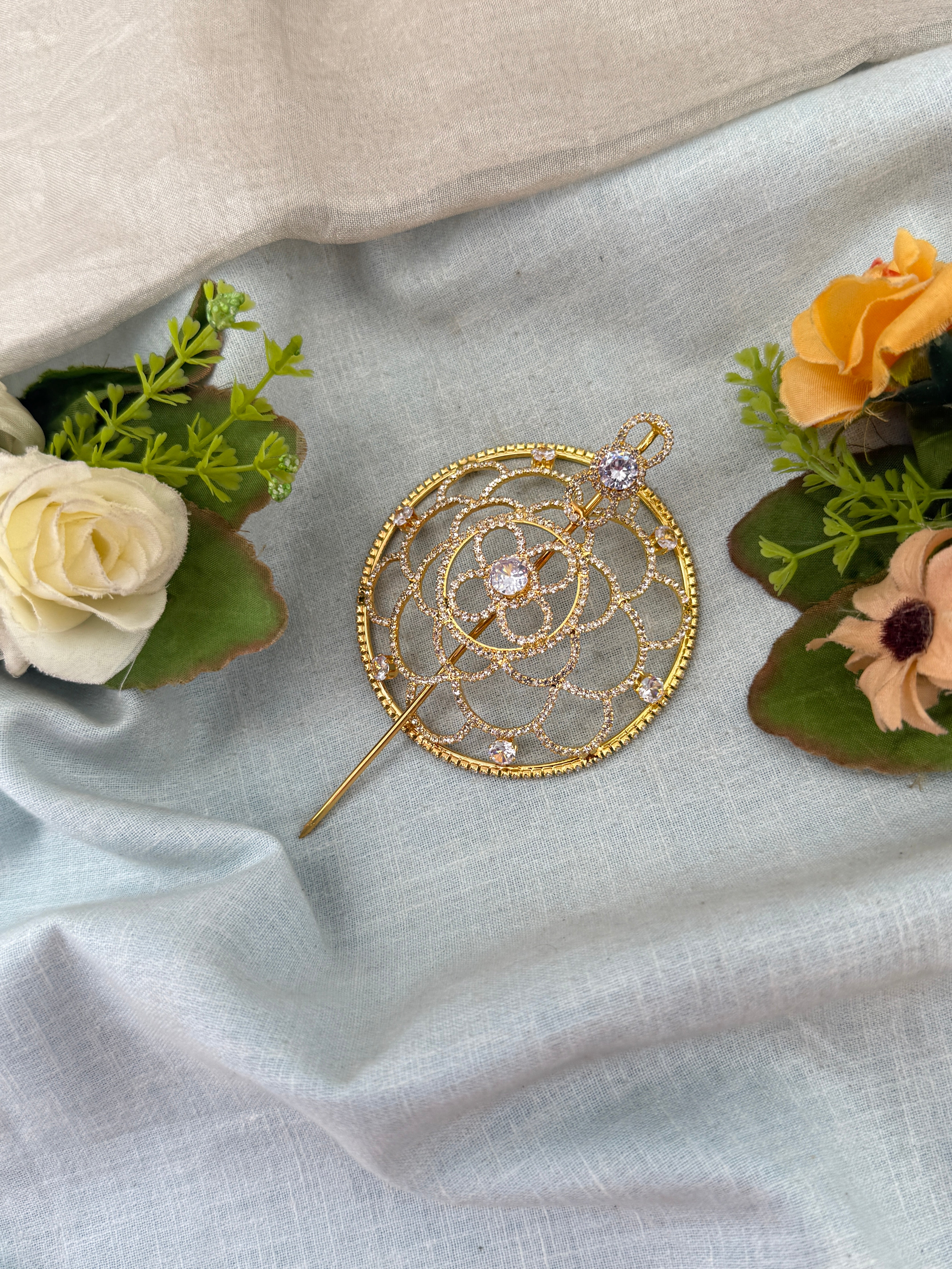Hair bun, hair juda, hair jewellery, hair bun cage, kundan hair tie,