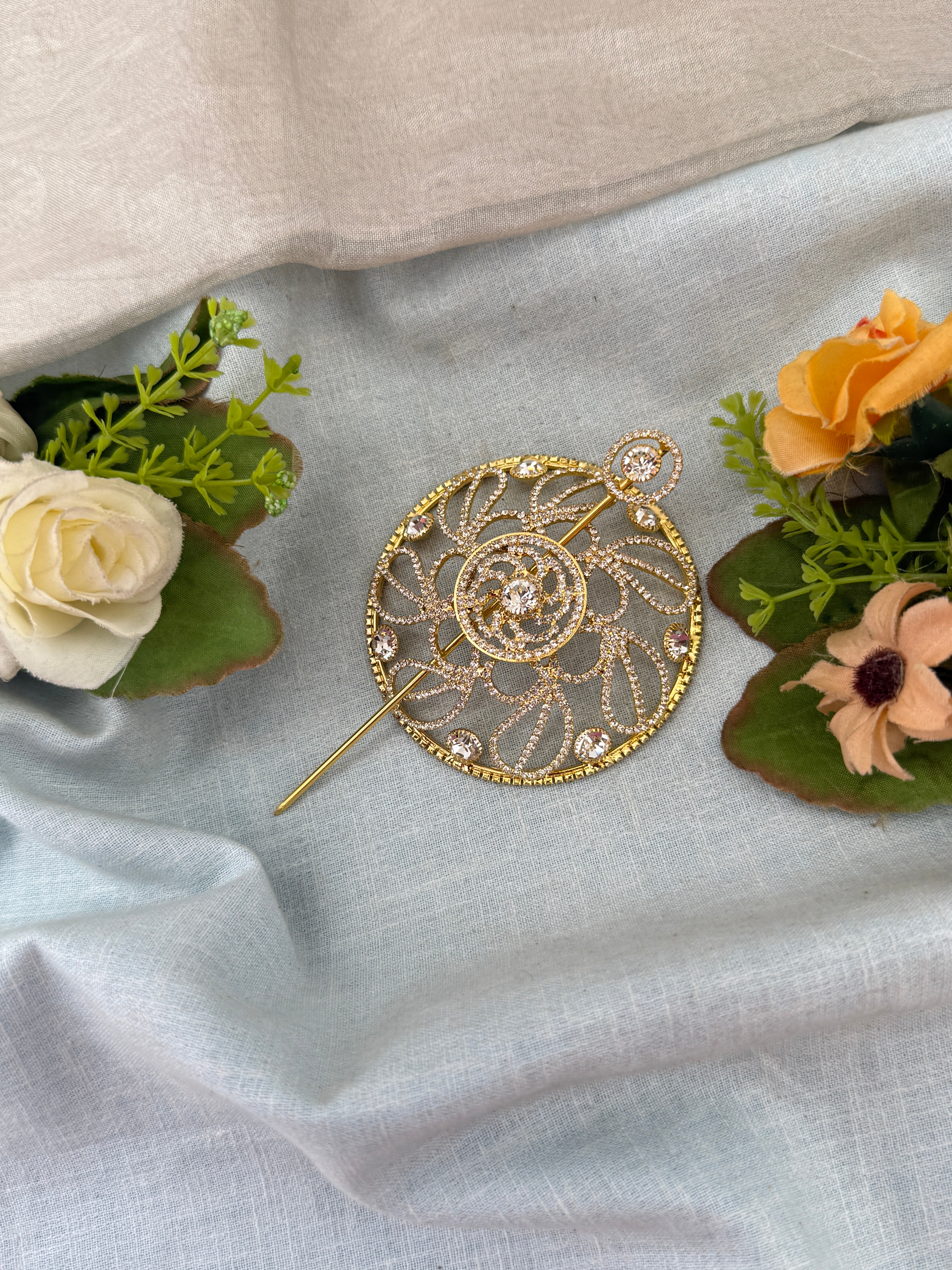Hair bun, hair juda, hair jewellery, hair bun cage, kundan hair tie,