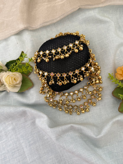 Hair bun, hair juda, hair jewellery, hair bun cage, kundan hair tie,