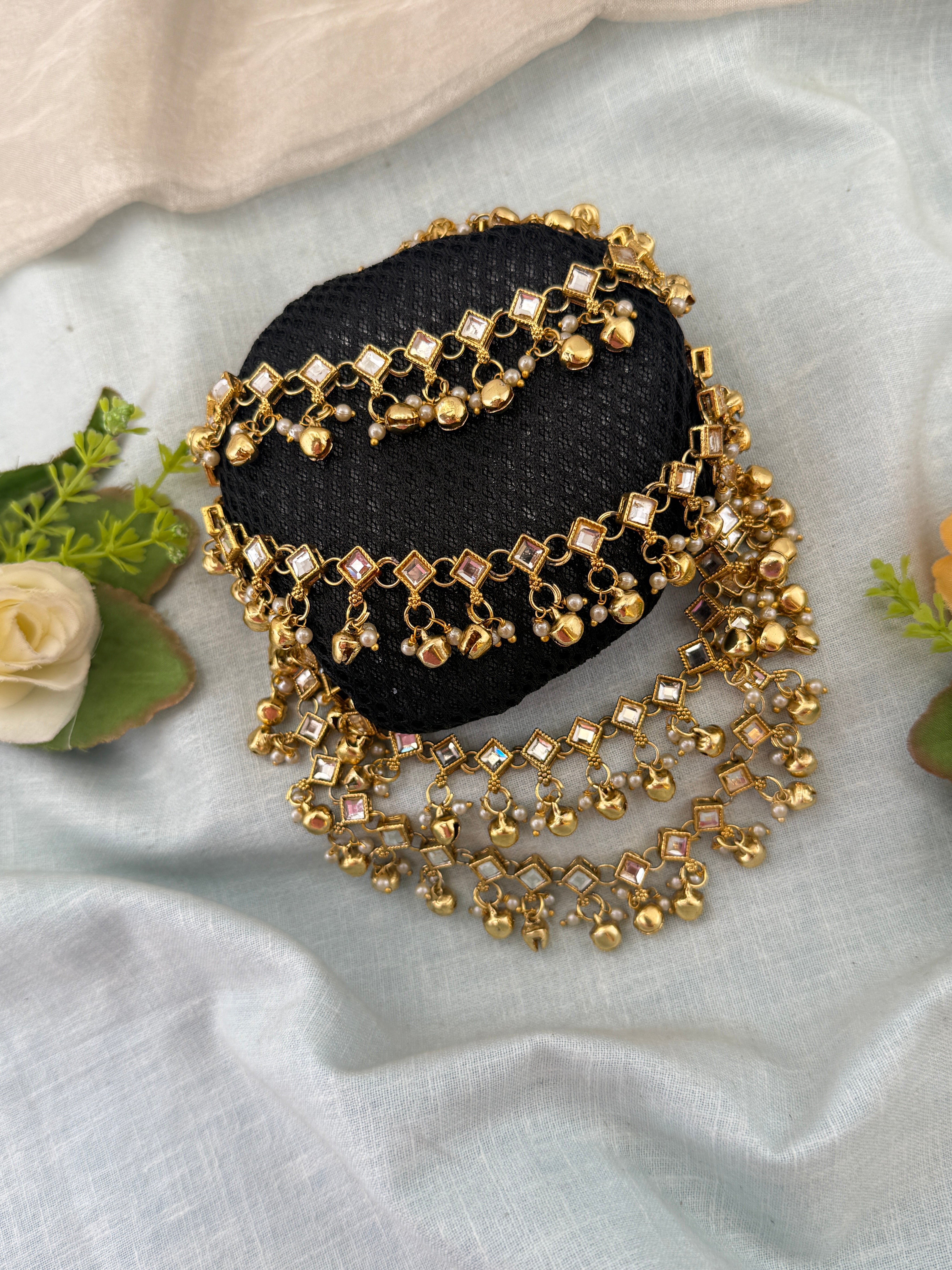 Luxurious Designer Kundan Bun 0182