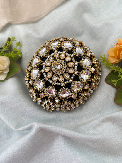 Luxurious Designer Kundan Bun 0185