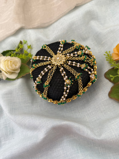 Luxurious Designer Kundan Bun 0188