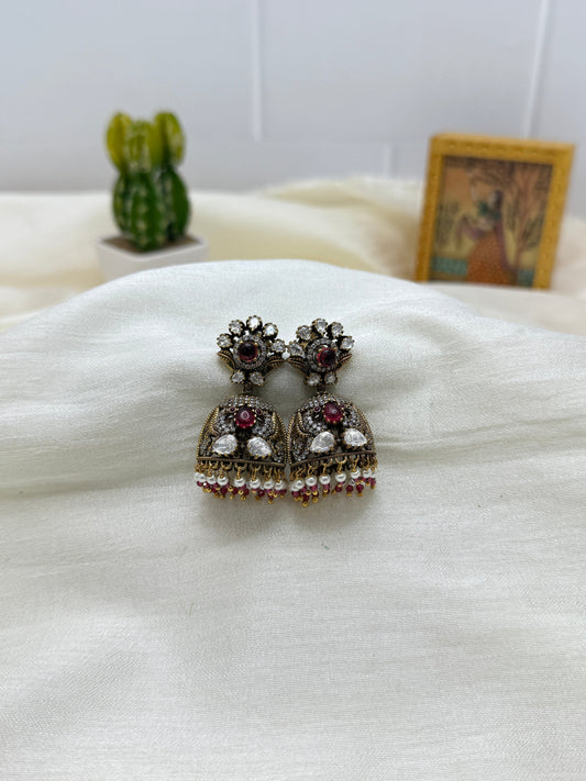 Victorian Jhumka Earrings 1091 - Mahilas