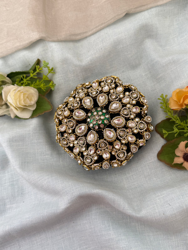 Luxurious Designer Kundan Bun 0189