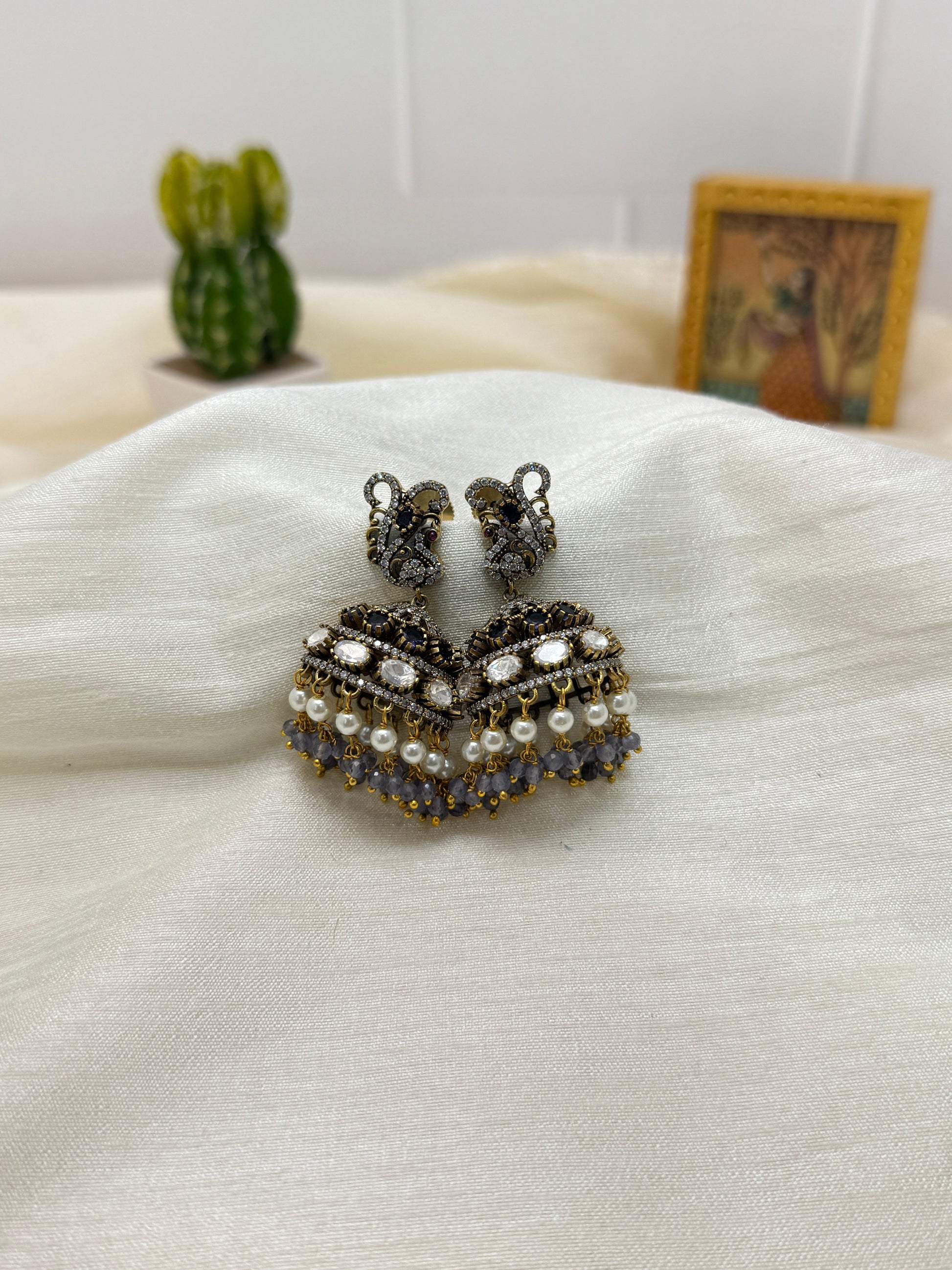 Victorian Jhumka Earrings 1094 - Mahilas