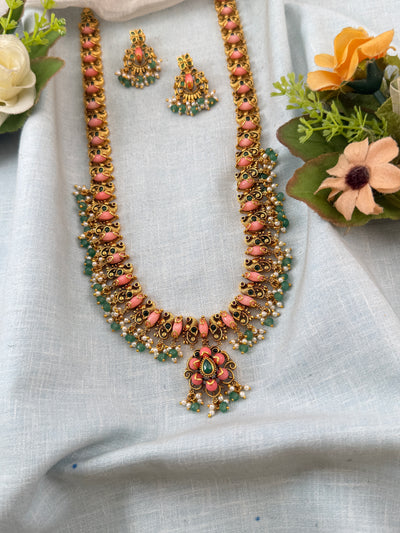 Antique Long Pendant Necklace Set | 280