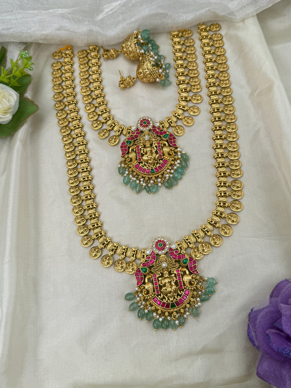 Luxurious Antique Kaasu Bridal Necklace Set 0617