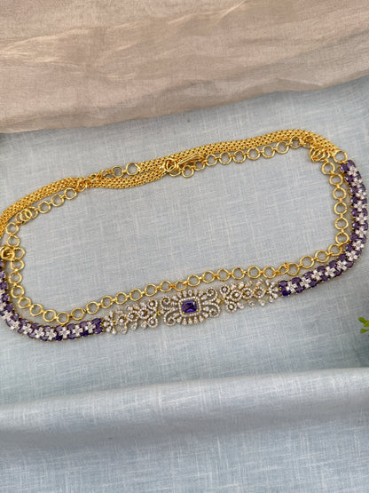 Luxurious Stone Chain Vaddanam Hip Belt 7267