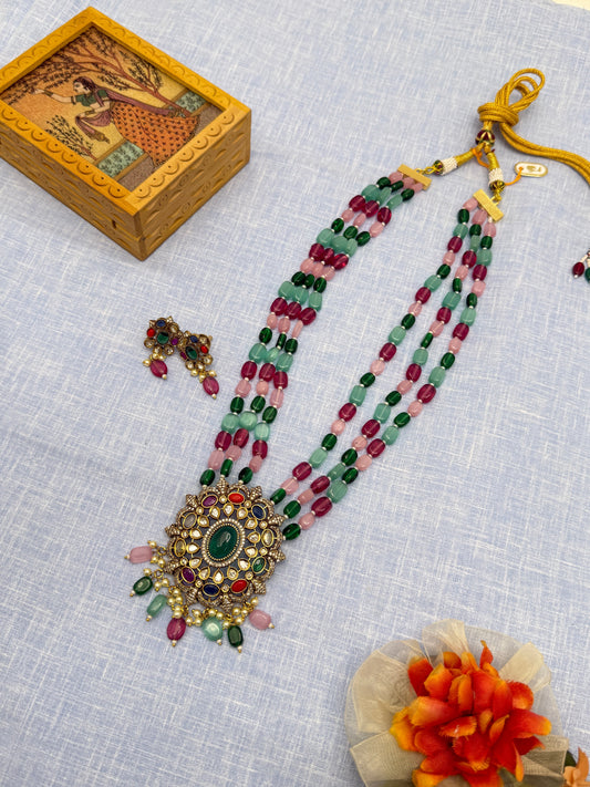 Layered Victorian Necklace Set 180 - Mahilas