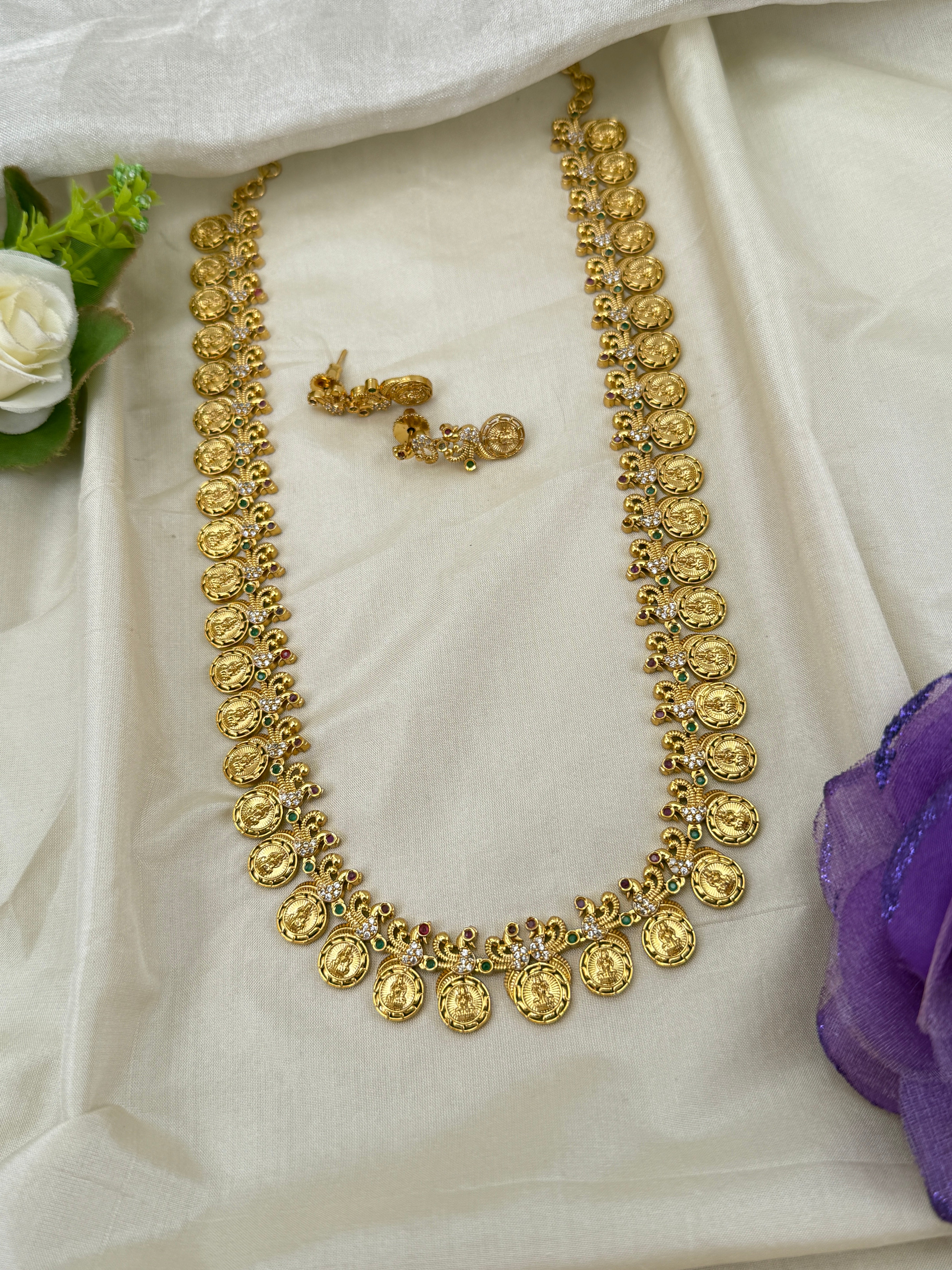 Luxurious Antique Kaasu Necklace Set 0667