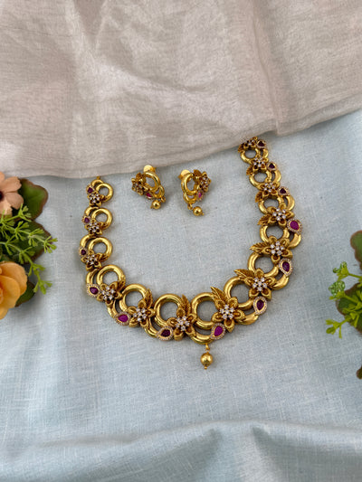 Antique temple necklace for women