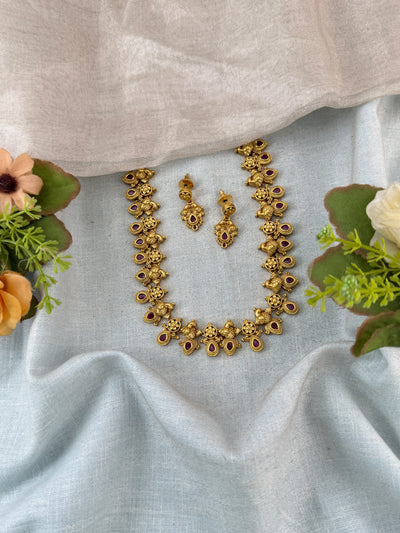 Antique temple necklace for women