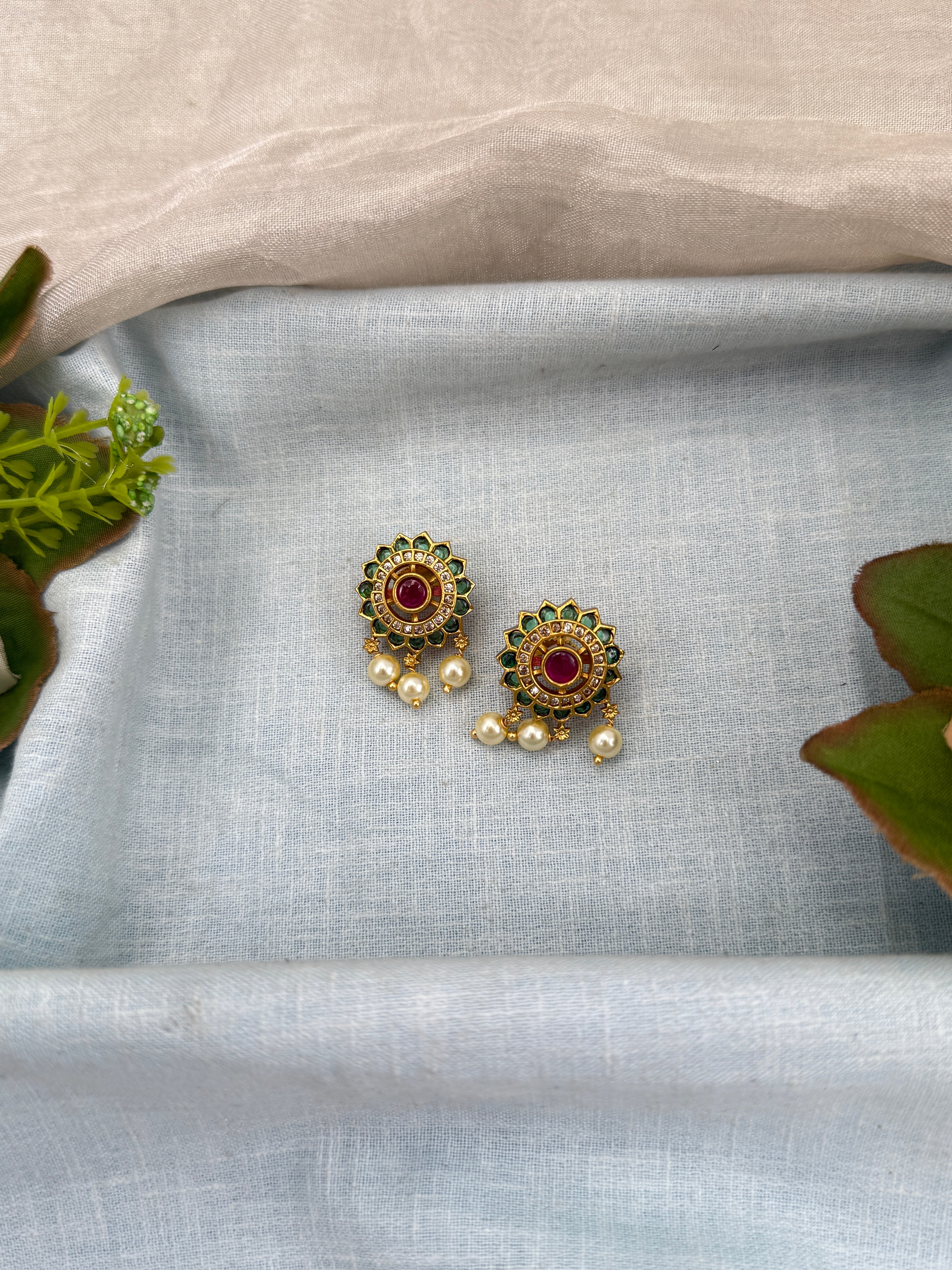 Indian wedding earrings, everyday wear antique earrings, stud design earrings, stud earrings online