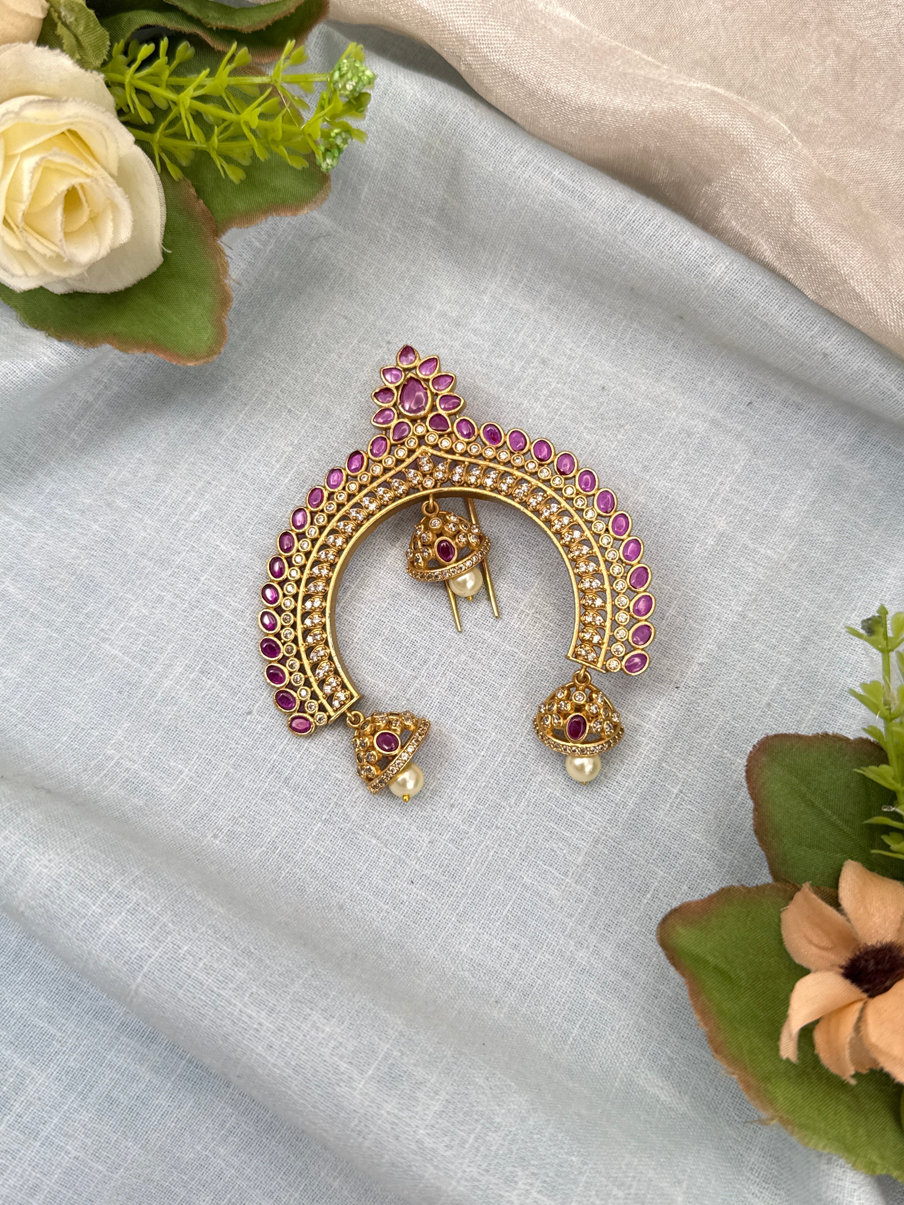 Traditional Gold Jadebille – South Indian Bridal Hair Accessory, jadebille, hair choti