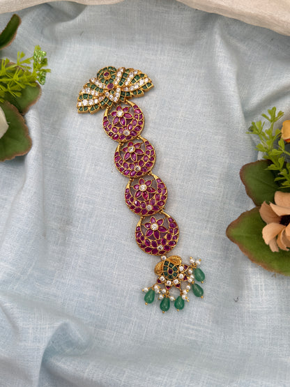 Traditional Gold Jadebille – South Indian Bridal Hair Accessory, jadebille, hair choti
