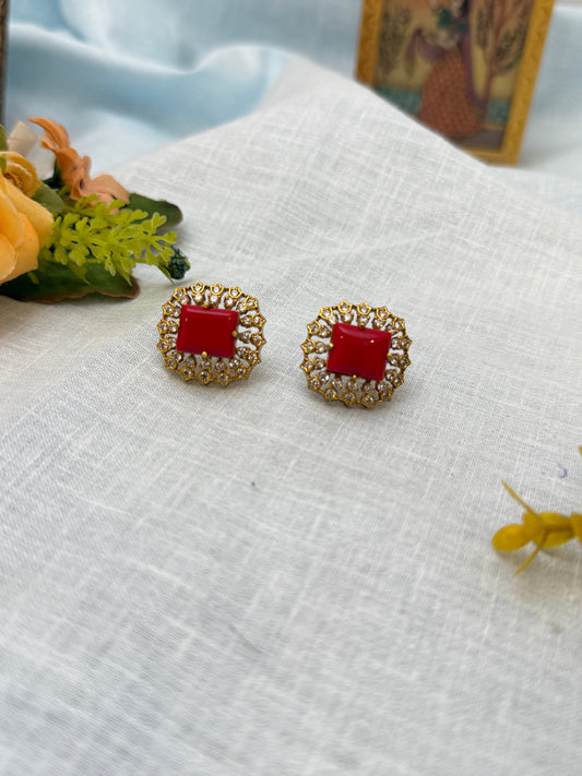 Stone Stud Earrings 0093