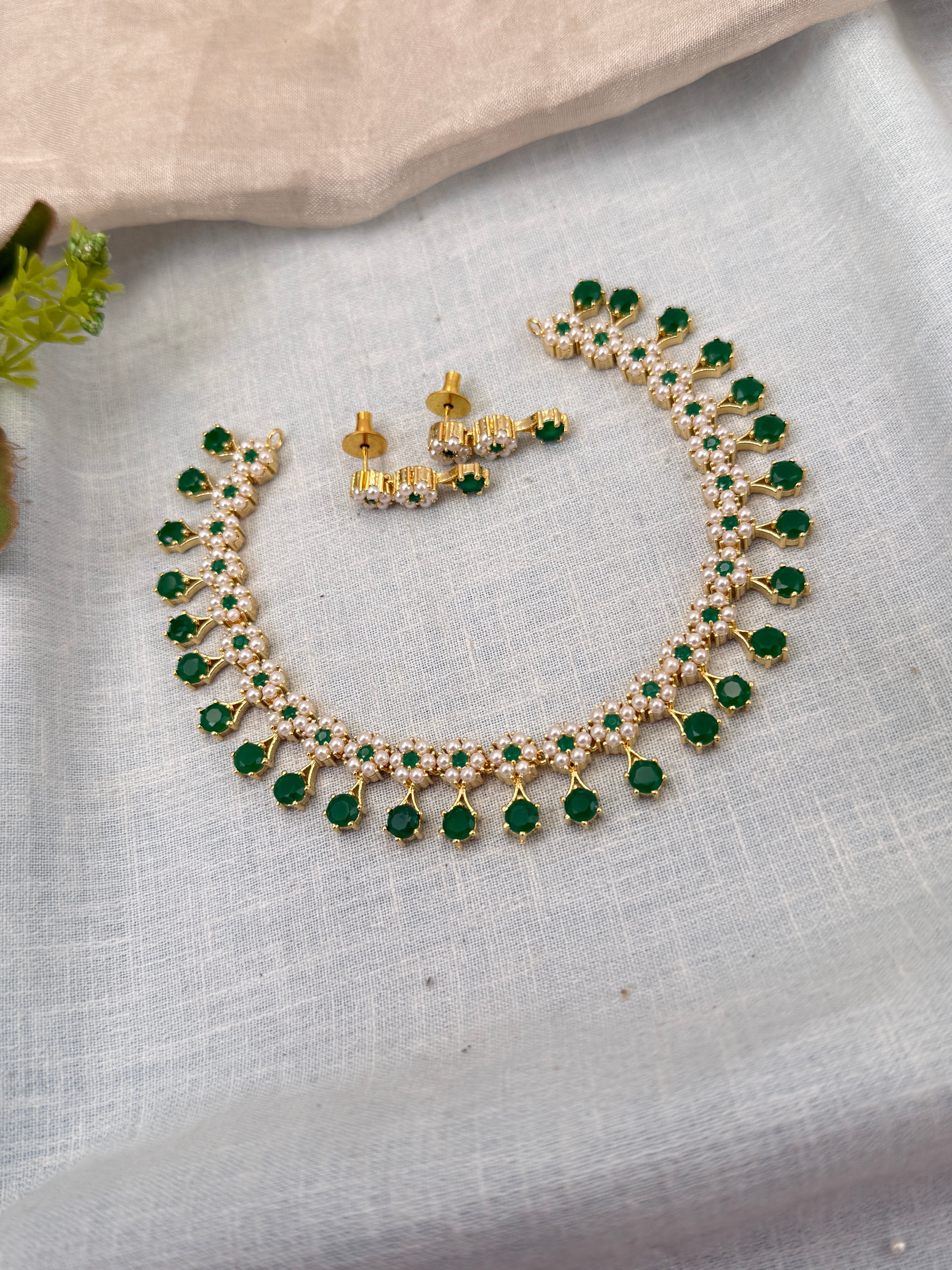 Elegant White Stone Imitation Necklace for Women – Designer Fashion Jewelry Online