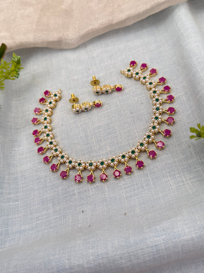 Elegant White Stone Imitation Necklace for Women – Designer Fashion Jewelry Online