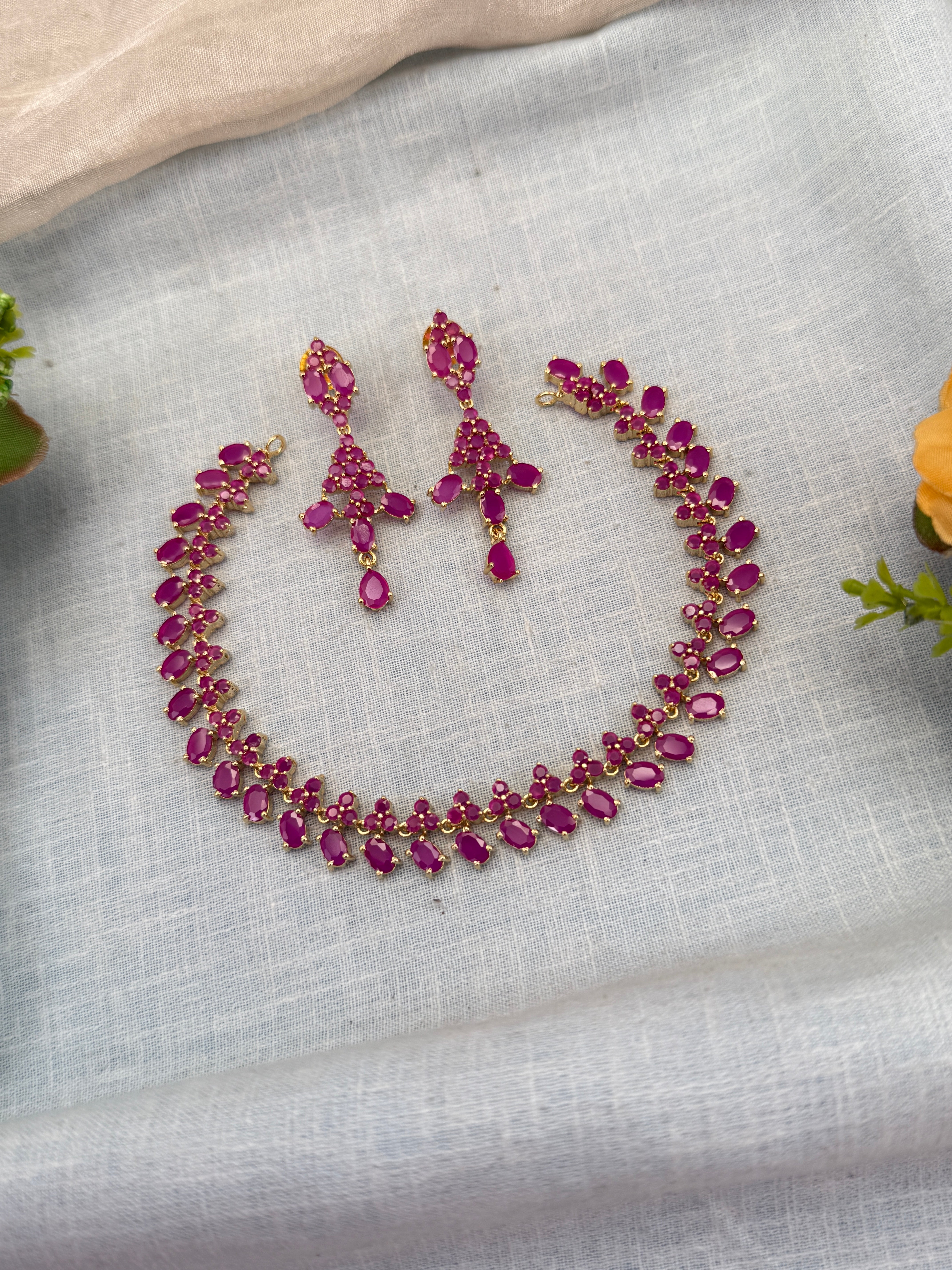 Elegant White Stone Imitation Necklace for Women – Designer Fashion Jewelry Online