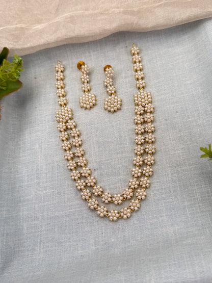 Elegant White Stone Imitation Necklace for Women – Designer Fashion Jewelry Online
