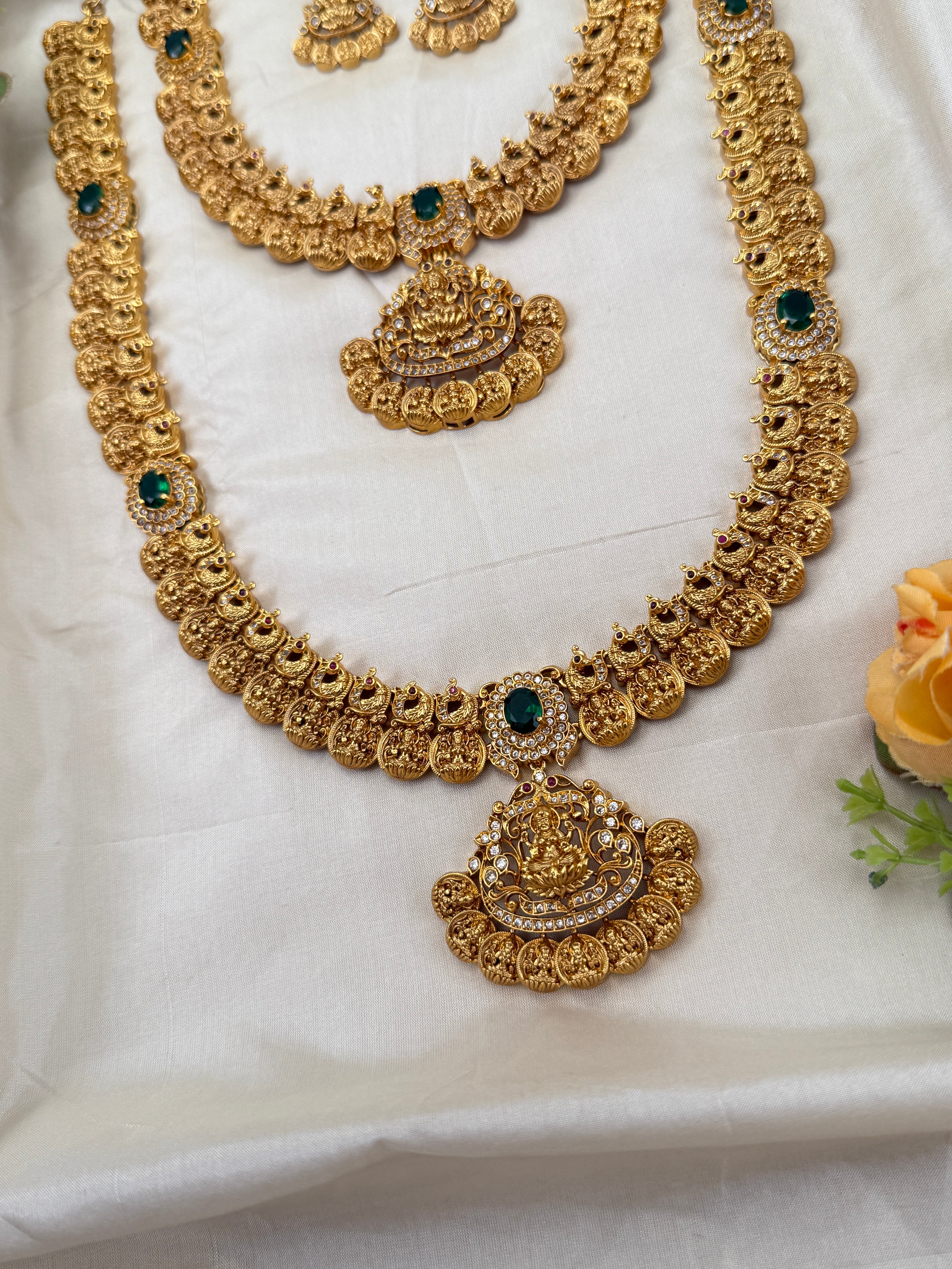 Royal Antique Semi - Bridal Necklace Set 0755