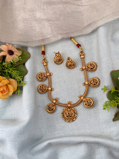 Antique temple necklace for women
