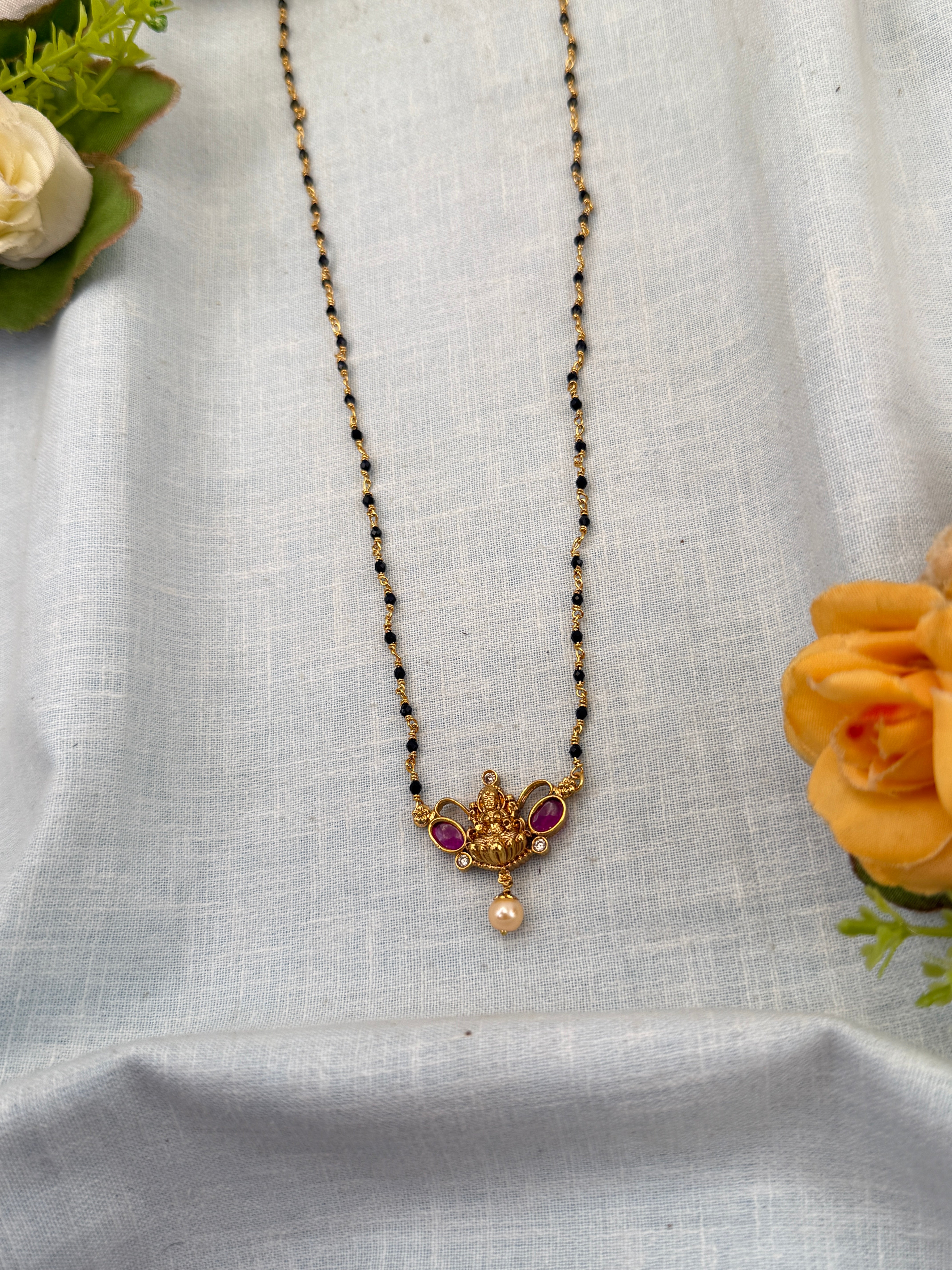 Royal Antique Mangalya Chain Necklace Set 0507