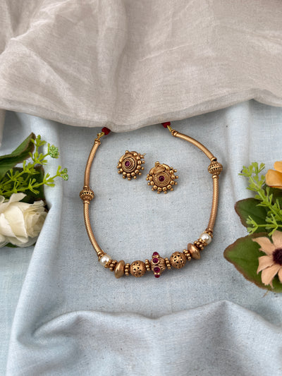 Antique temple necklace for women