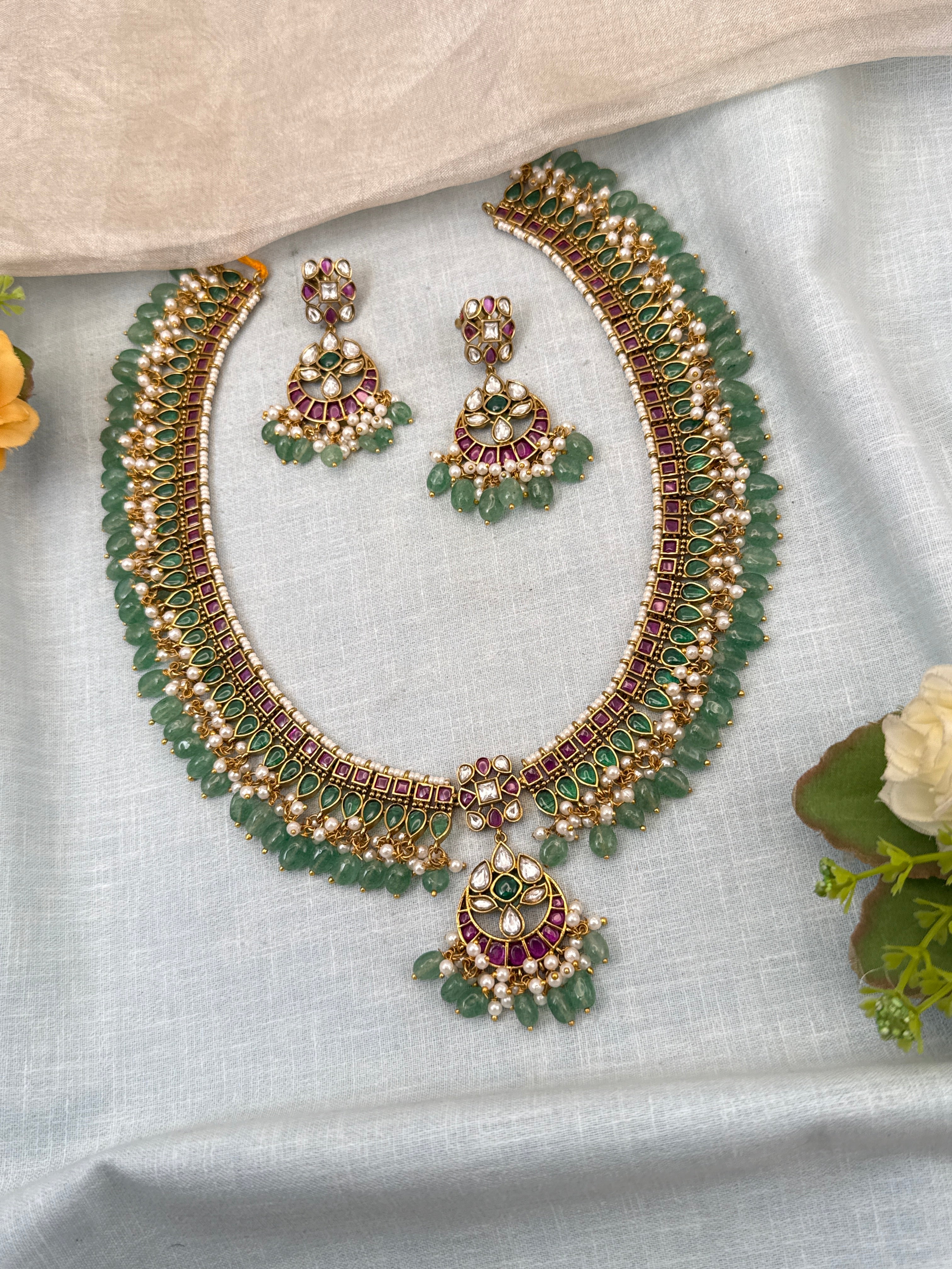 Jadau Kundan Necklace set, Bridal Jadau Kundan necklace, Kundan necklace, Jadau necklace