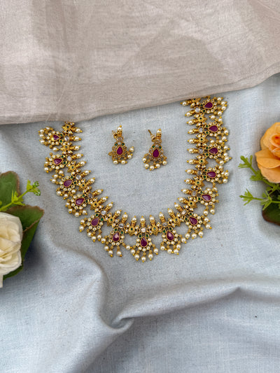 Antique temple necklace for women