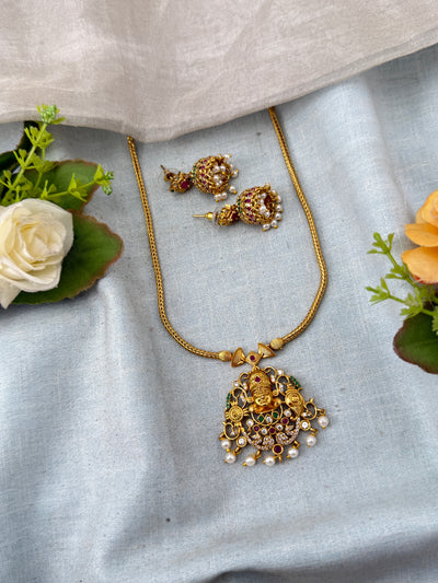 Antique Venkateshwara Short Necklace Set | N0328